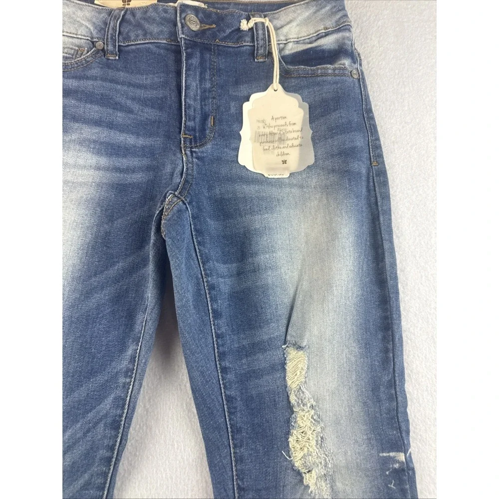 Altar'd State Distressed Denim Blue Jeans JR‎ Size 25